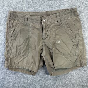 Kuhl Shorts Womens 10 Brown Utility Hiking 6 Inseam Stretch Pockets Outdoor